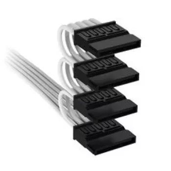 Corsair Premium Sleeved 4x SATA maitinimo laidas, skirtas Type-5 maitinimo šaltiniui - Baltas