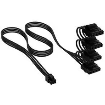 Corsair Premium Sleeved 4x 4-pin Molex kabelis, skirtas Type-5 maitinimo šaltiniui - juodas