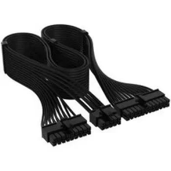 Corsair kabelis, Type 4, ATX pagrindinės plokštės maitinimo jungtis, 24 kontaktų, 610 mm, individualiai apipintas - juodas