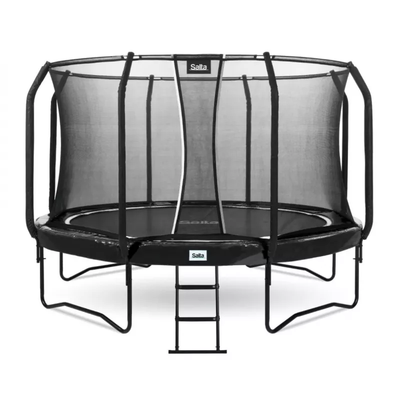 Tramplinas Salta First Class apvalus 366 cm, kūno rengybos batutas, juodas, modelis 5373A