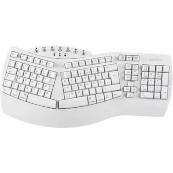 Perixx PERIBOARD-612W DE belaidė klaviatūra RF 2,4 GHz + Bluetooth QWERTY prancūzų - vokiečių - ispanų - JK anglų - JAV anglų balta
