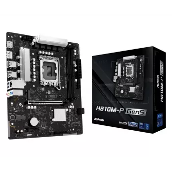 Motininė plokštė ASROCK H810M-P GEN5 – H810, LGA 1700, mATX, DDR5
