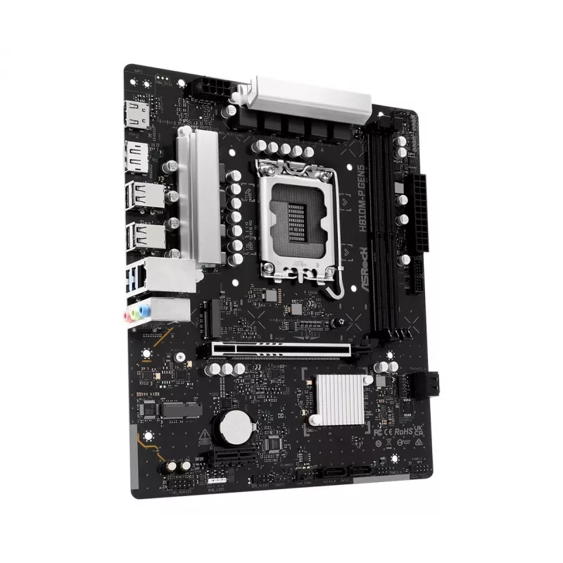 ASRock H810M-P Gen5 pagrindinė plokštė, LGA 1851, Micro-ATX, DDR5
