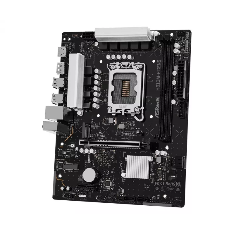 ASRock H810M-P Gen5 pagrindinė plokštė, LGA 1851, Micro-ATX, DDR5