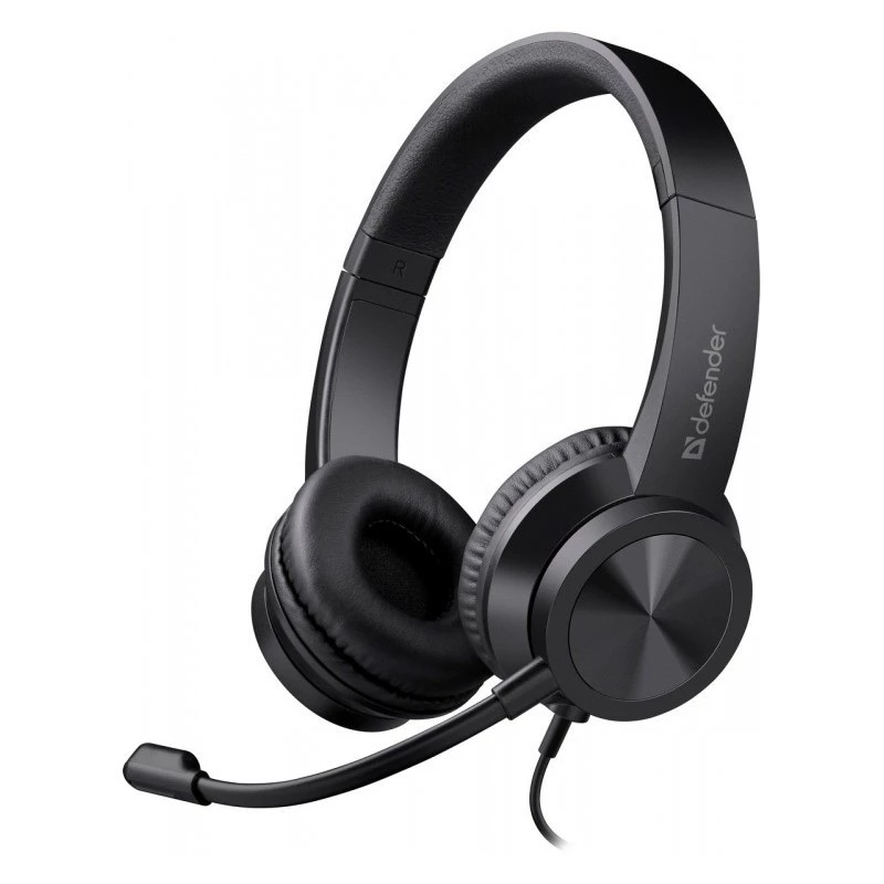 Belaidės ausinės su mikrofonu DEFENDER tune 150 – juodos, laidinis stereo headset