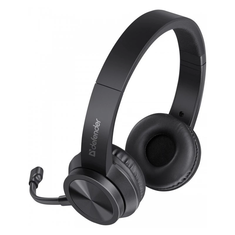 Belaidės ausinės su mikrofonu DEFENDER tune 150 – juodos, laidinis stereo headset