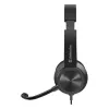 Belaidės ausinės su mikrofonu DEFENDER tune 150 – juodos, laidinis stereo headset
