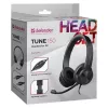 Belaidės ausinės su mikrofonu DEFENDER tune 150 – juodos, laidinis stereo headset