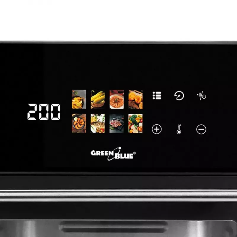 Kepimo krosnelė GreenBlue GB950 1800 W, 10 L talpa, 8 programų, liečiamas skydelis, laikmatis, juoda