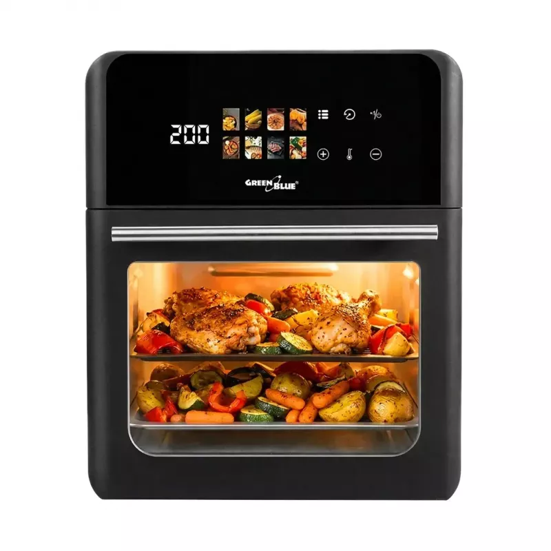 Kepimo krosnelė GreenBlue GB950 1800 W, 10 L talpa, 8 programų, liečiamas skydelis, laikmatis, juoda
