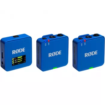 Mikrofonas Rode Wireless Go III mėlynas – kompaktiška belaidė lavalier sistema