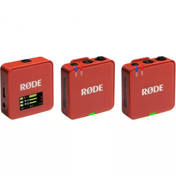 Belaidė mikrofono sistema Rode Wireless Go III ruda — 2,4 GHz belaidis ryšys, kompaktiškas dviejų kanalų rinkinys