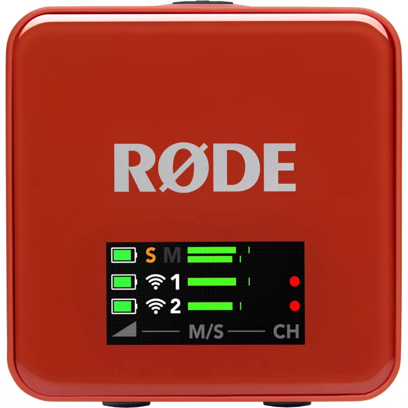 Belaidė mikrofono sistema Rode Wireless Go III ruda — 2,4 GHz belaidis ryšys, kompaktiškas dviejų kanalų rinkinys