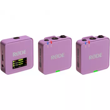 Belaidis lavalier mikrofonas Rode Wireless Go III alyvinis 2.4 GHz kompaktiškas dizainas