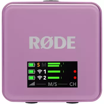 Belaidis lavalier mikrofonas Rode Wireless Go III alyvinis 2.4 GHz kompaktiškas dizainas