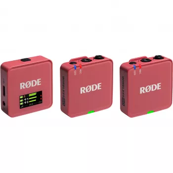 Belaidžio mikrofono sistema Rode Wireless Go III Pink – kompaktiška 2,4 GHz transmisija, modelis WIGOGEN3ROS