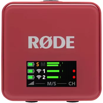 Belaidžio mikrofono sistema Rode Wireless Go III Pink – kompaktiška 2,4 GHz transmisija, modelis WIGOGEN3ROS