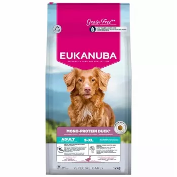 Sausas šunų ėdalas EUKANUBA Special Care Mono-Protein Adult Duck – vieno gyvūninio baltymo formulė su antiena, 12 kg