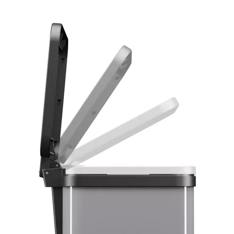 Hailo Öko duo Plus M 18 L plieninis virtuvės atliekų konteineris, 2 skyriai, sidabrinis