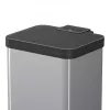 Hailo Öko duo Plus M 18 L plieninis virtuvės atliekų konteineris, 2 skyriai, sidabrinis