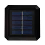 Saulės energijos LED stulpo šviestuvas GreenBlue GB128 WW, 3200K neutrali balta, voko formos gaubtas, 100x100 mm, juodas