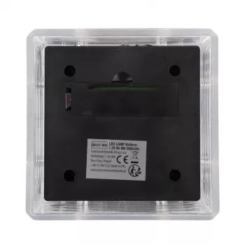 Saulės energijos LED stulpo šviestuvas GreenBlue GB128 WW, 3200K neutrali balta, voko formos gaubtas, 100x100 mm, juodas