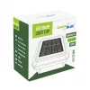 Saulės energijos LED stulpo šviestuvas GreenBlue GB128 WW, 3200K neutrali balta, voko formos gaubtas, 100x100 mm, juodas