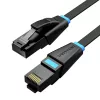Plokščias tinklo kabelis UTP CAT6 Vention IBJBF RJ45 Ethernet 1000Mbps 1m Juodas