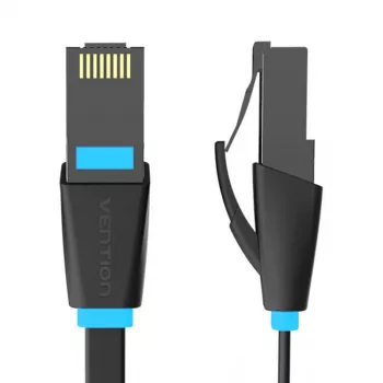 Plokščias tinklo kabelis UTP CAT6 Vention IBJBI RJ45 Ethernet 1000Mbps 3m Juodas