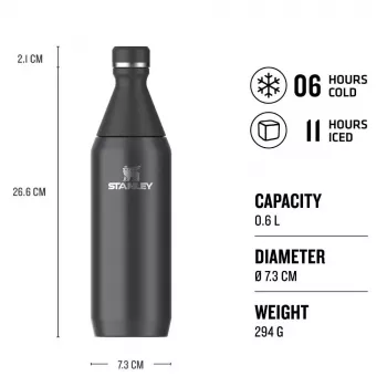 Stanley 1913 10-12069-024 geriamasis butelis kasdieniam naudojimui 0,6 l Nerūdijantis plienas Juoda