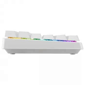 Belaidė mechaninio tipo kompaktiška klaviatūra Cherry XTRFY K33 75% QWERTZ vokiška balta USB + RF + Bluetooth RGB