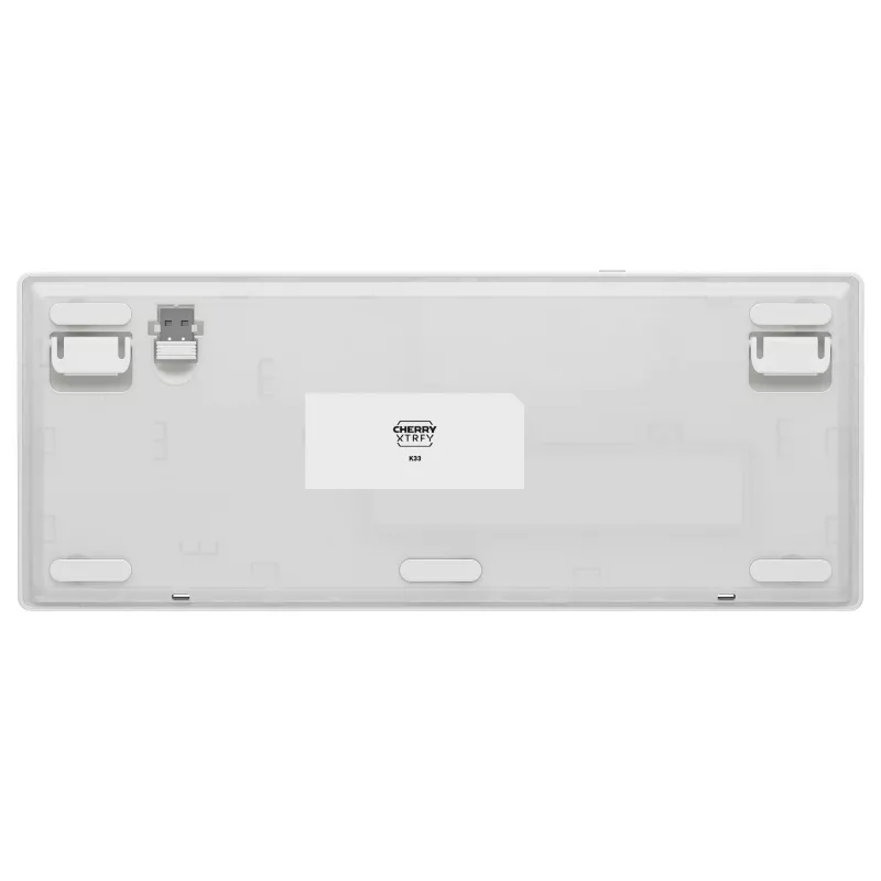 Belaidė mechaninio tipo kompaktiška klaviatūra Cherry XTRFY K33 75% QWERTZ vokiška balta USB + RF + Bluetooth RGB