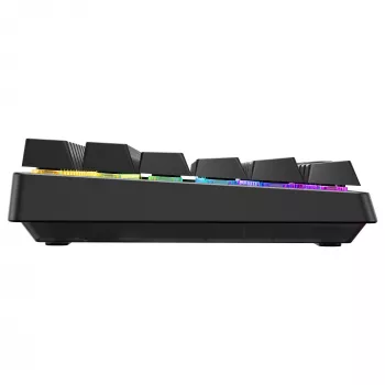 Belaidė žaidimų klaviatūra Cherry XTRFY K33 Compact 75% QWERTZ vokiškas USB + RF + Bluetooth RGB juoda