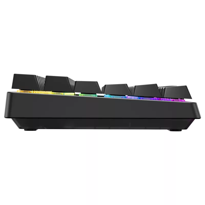 Belaidė žaidimų klaviatūra Cherry XTRFY K33 Compact 75% QWERTZ vokiškas USB + RF + Bluetooth RGB juoda