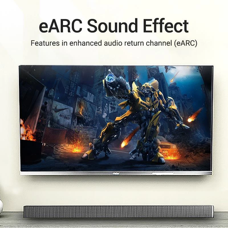 HDMI kabelis 8K/3M Juodas Aanbi Vention