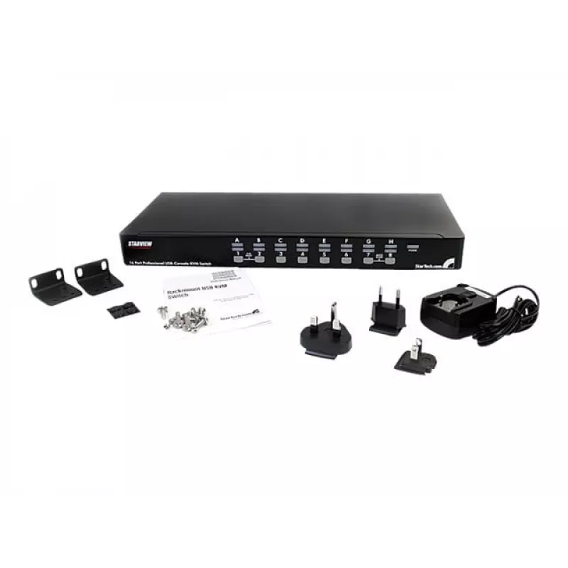 StarTech.com 16 Portų 1U Stovo USB KVM Jungiklis su OSD (SV1631DUSBU)