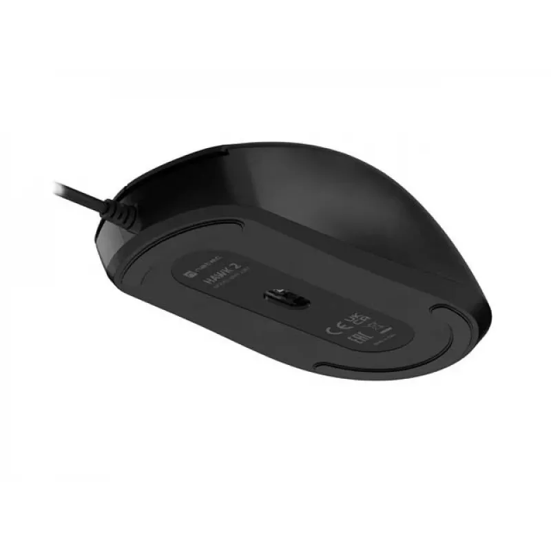 NATEC Hawk 2 lazerinė laidinė pelė, juoda, iki 2400 DPI