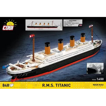 Konstruktorius Cobi R.M.S. Titanic modelis, 848 detalių, kolekcinis laivo modelis