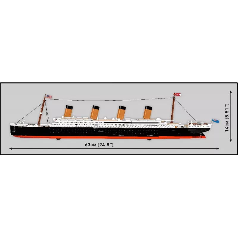 Konstruktorius Cobi R.M.S. Titanic modelis, 848 detalių, kolekcinis laivo modelis