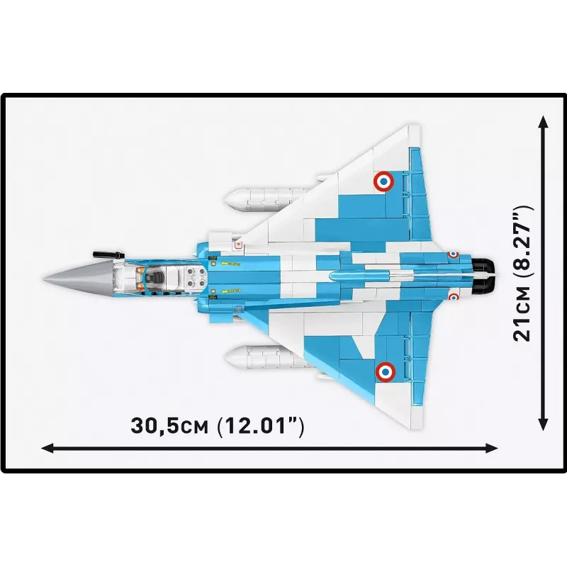 Cobi Mirage 2000-5F Modelis iš Plytelių, Ginkluotųjų Pajėgų Serija, 495 Dalys, Mastelis 1:48