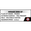 Cobi Mirage 2000-5F Modelis iš Plytelių, Ginkluotųjų Pajėgų Serija, 495 Dalys, Mastelis 1:48