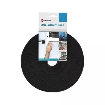 VELCRO One Wrap juosta 10 mm, ugniai atspari, juoda, 25 m