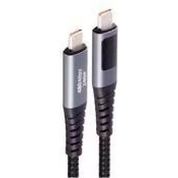 USB C į USB C laidas ShiverPeaks BS14-59035 USB 2.0, 2 m, auksuoti kontaktai, magnetinis ekranavimas, juoda/pilka