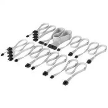 Corsair Premium Sleeved DC Cable Pro Kit, skirtas Type-5 maitinimo šaltiniams - Baltas