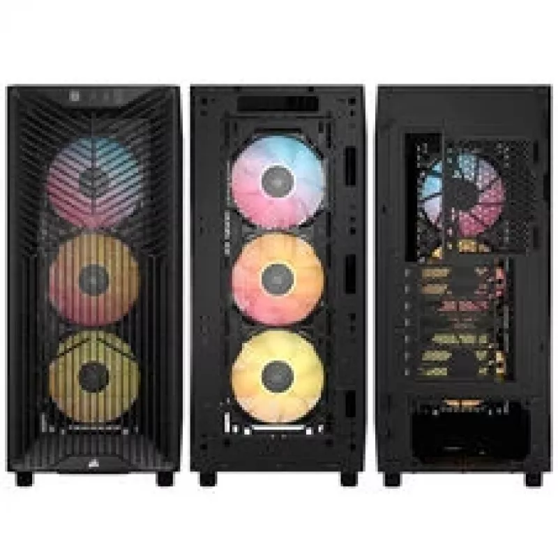 Corsair 3200D RS ARGB PC korpusas, Midi-Tower, ATX, grūdintas stiklas - Pilka