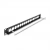 Patch Panel DeLOCK 19 colių D-Type 16 prievadų 1U juodas modelis 67058