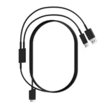 Pimax Crystal Light/Super 2-in-1 DisplayPort ir USB kabelis, juodas, 5 m