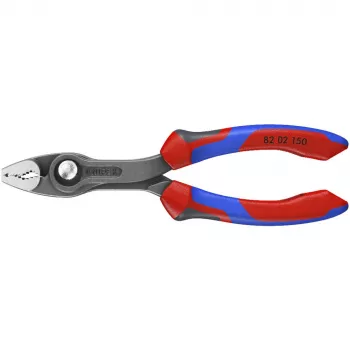 KNIPEX TwinGrip priekinė griebimo replė 82 02 150 (raudona/mėlyna, ilgis 150 mm)