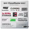 Išorinė dėžutė AXAGON EEM2-20GD USB-C 20 Gbps dviems M.2 NVMe SSD diskams su aparatiniu klonavimu