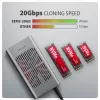Išorinė dėžutė AXAGON EEM2-20GD USB-C 20 Gbps dviems M.2 NVMe SSD diskams su aparatiniu klonavimu